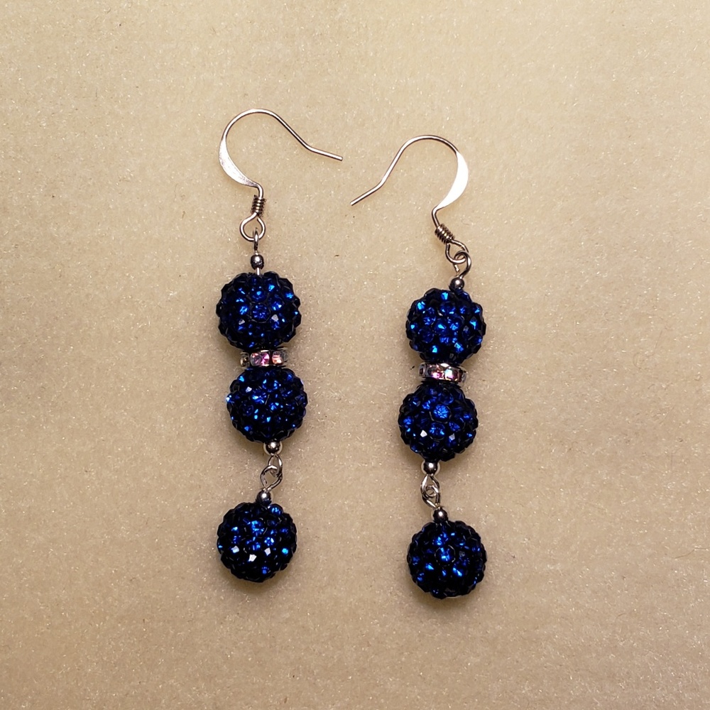 Hand made fashion sparkly earrings